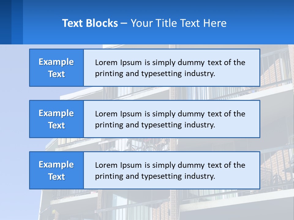A Tall Building With Balconies And Balconies On The Balconies PowerPoint Template