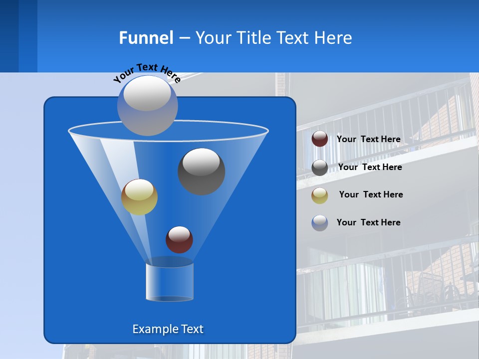 A Tall Building With Balconies And Balconies On The Balconies PowerPoint Template
