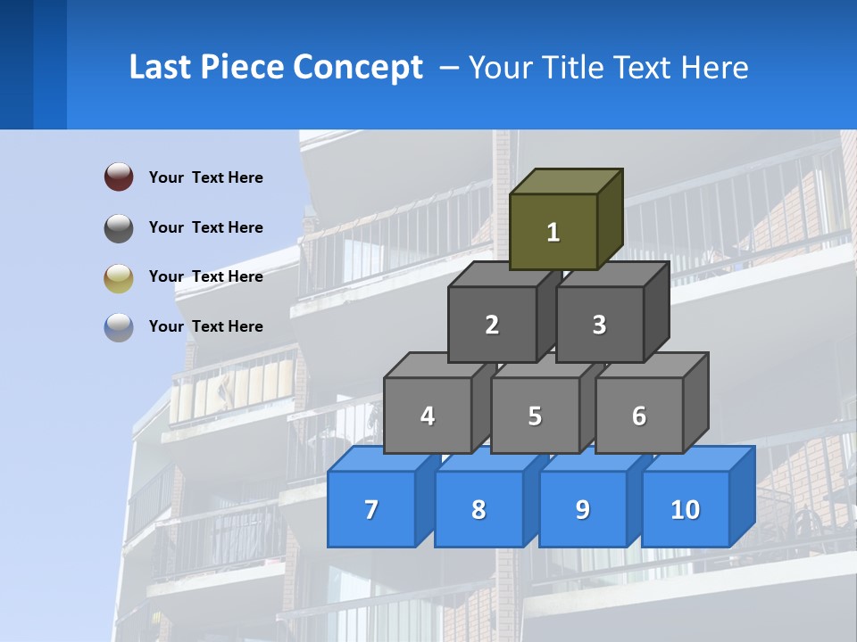 A Tall Building With Balconies And Balconies On The Balconies PowerPoint Template