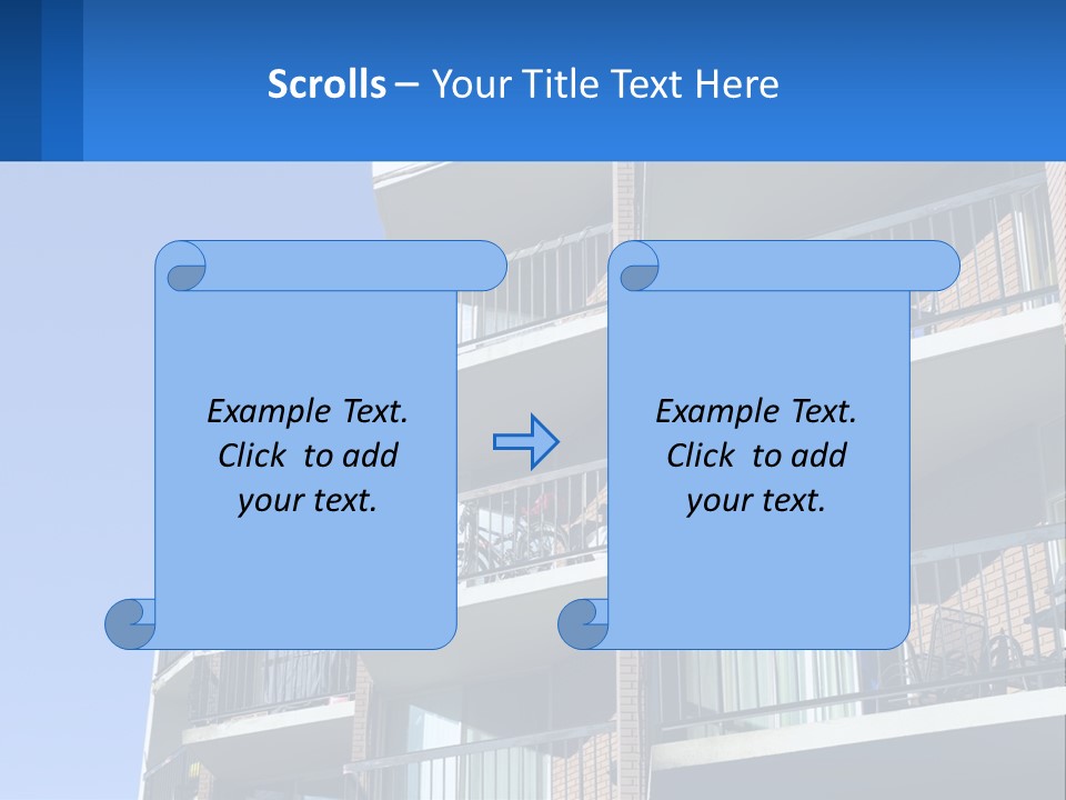 A Tall Building With Balconies And Balconies On The Balconies PowerPoint Template