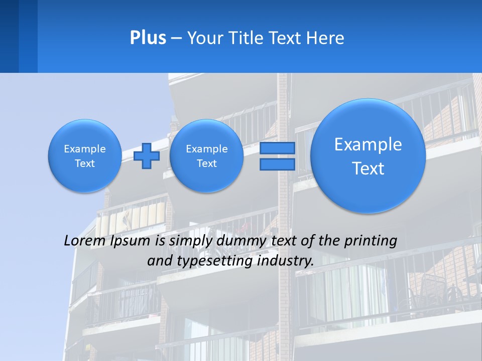 A Tall Building With Balconies And Balconies On The Balconies PowerPoint Template