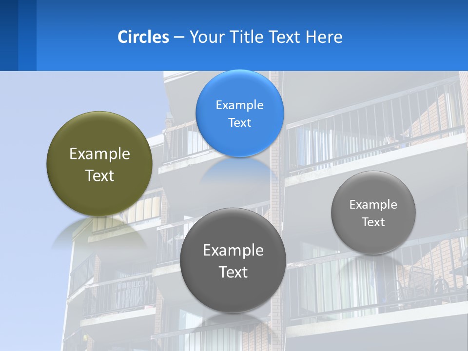 A Tall Building With Balconies And Balconies On The Balconies PowerPoint Template