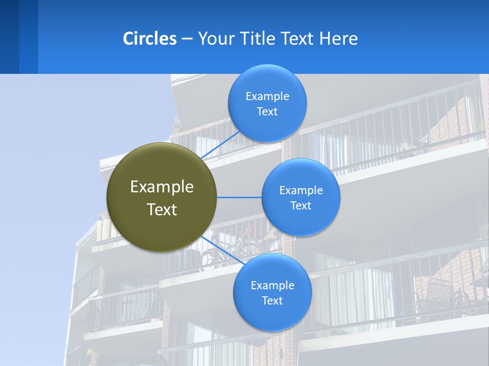 A Tall Building With Balconies And Balconies On The Balconies PowerPoint Template