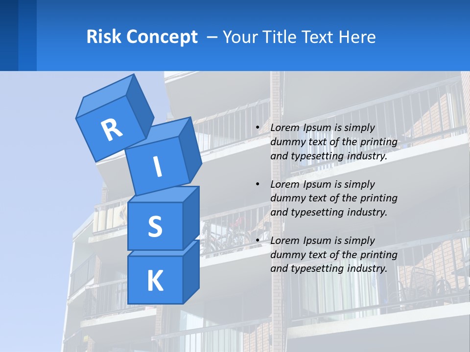 A Tall Building With Balconies And Balconies On The Balconies PowerPoint Template