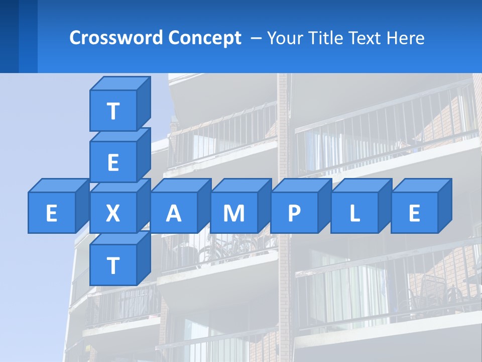 A Tall Building With Balconies And Balconies On The Balconies PowerPoint Template