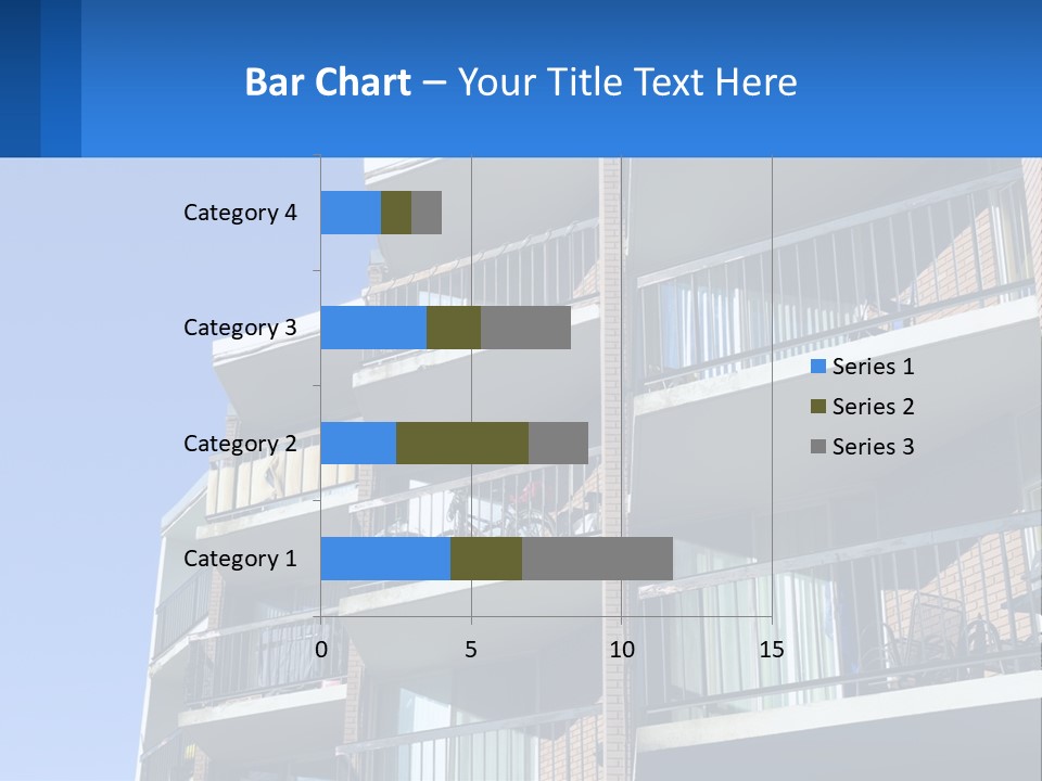 A Tall Building With Balconies And Balconies On The Balconies PowerPoint Template