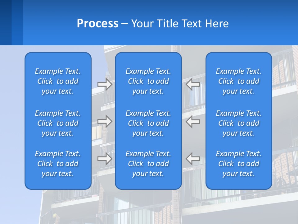 A Tall Building With Balconies And Balconies On The Balconies PowerPoint Template
