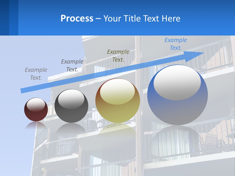 A Tall Building With Balconies And Balconies On The Balconies PowerPoint Template