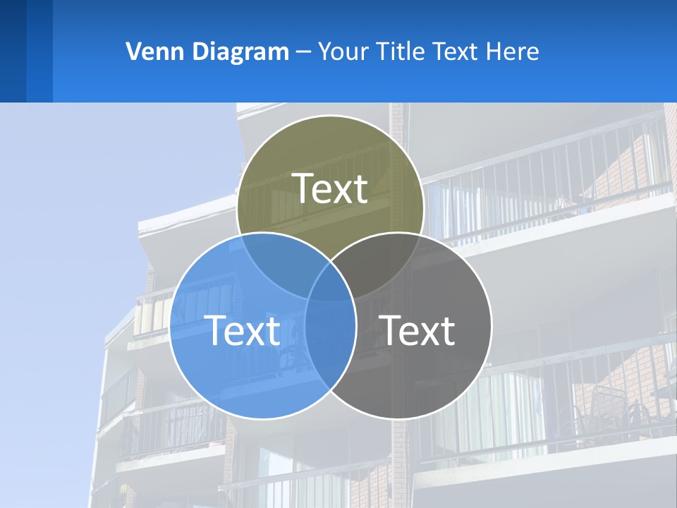 A Tall Building With Balconies And Balconies On The Balconies PowerPoint Template