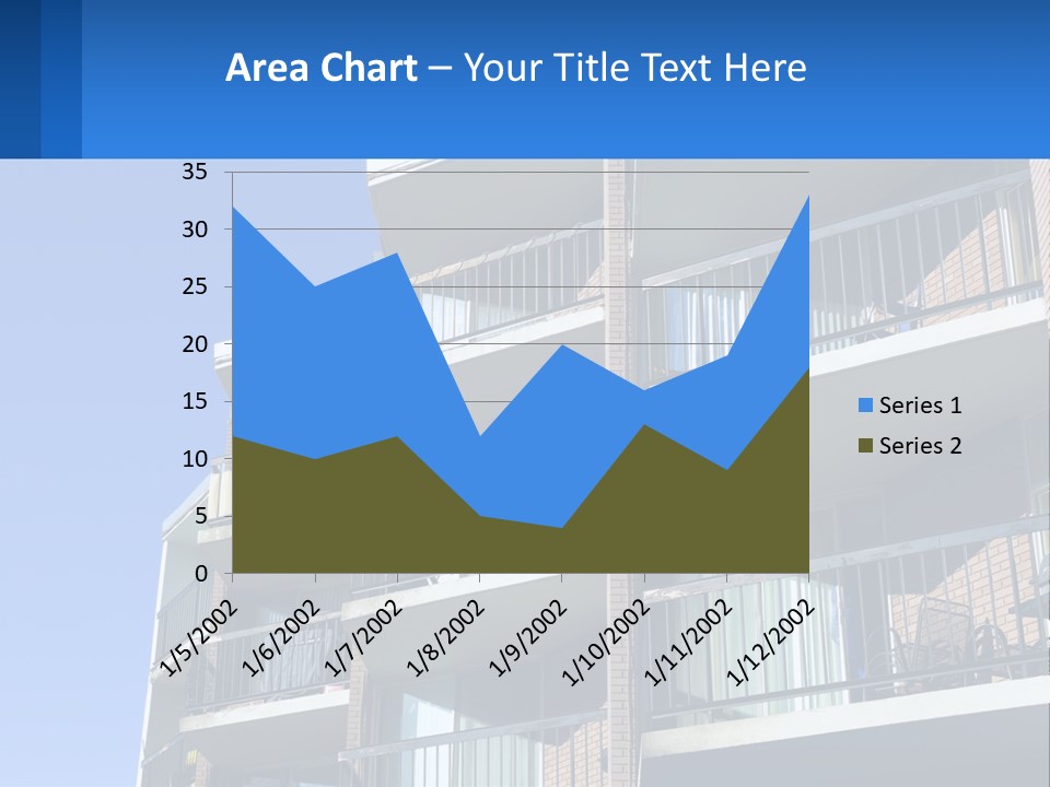 A Tall Building With Balconies And Balconies On The Balconies PowerPoint Template