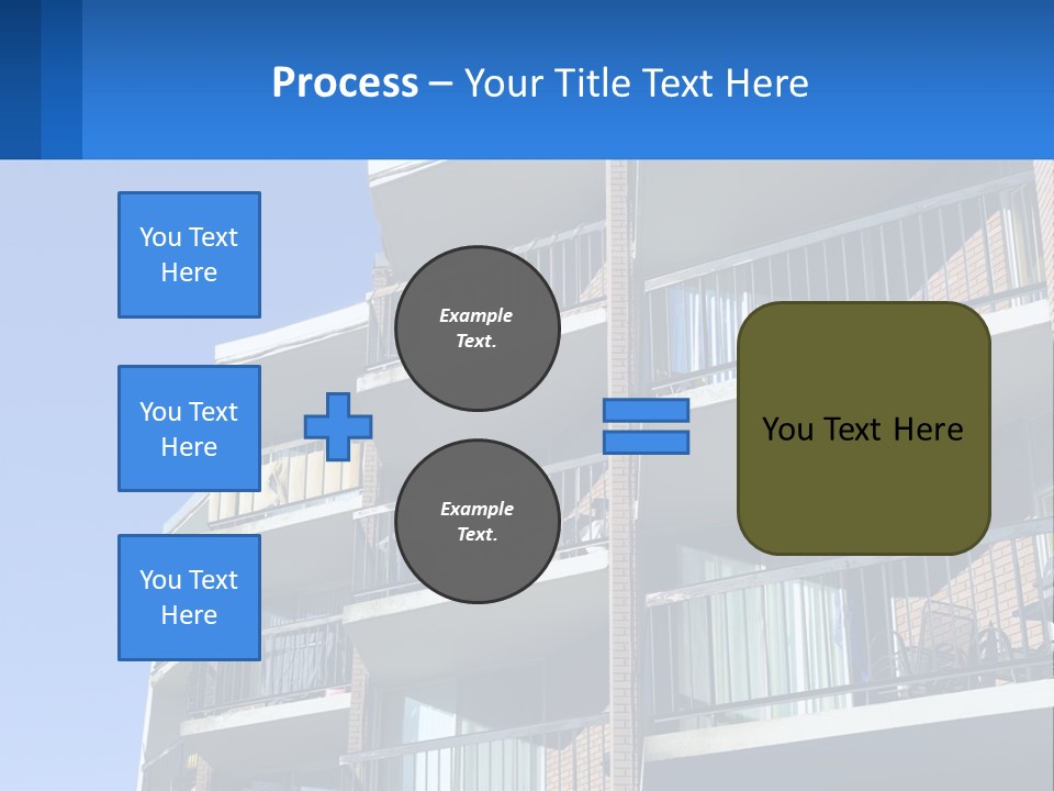 A Tall Building With Balconies And Balconies On The Balconies PowerPoint Template
