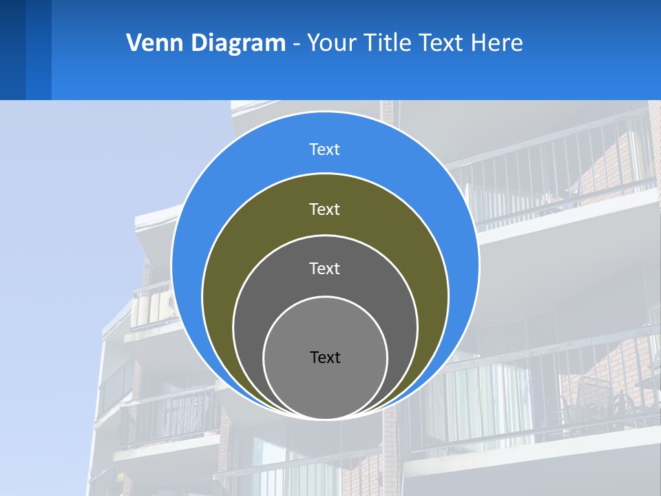 A Tall Building With Balconies And Balconies On The Balconies PowerPoint Template