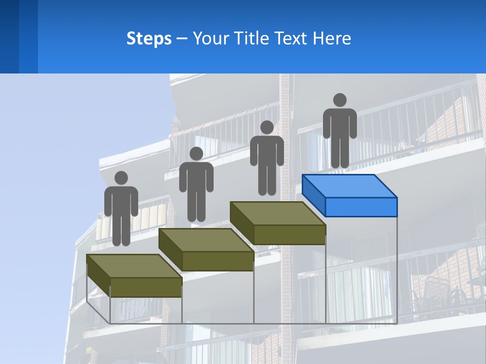 A Tall Building With Balconies And Balconies On The Balconies PowerPoint Template