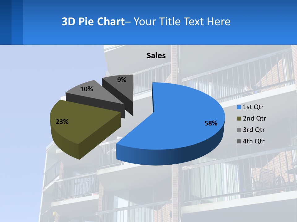 A Tall Building With Balconies And Balconies On The Balconies PowerPoint Template