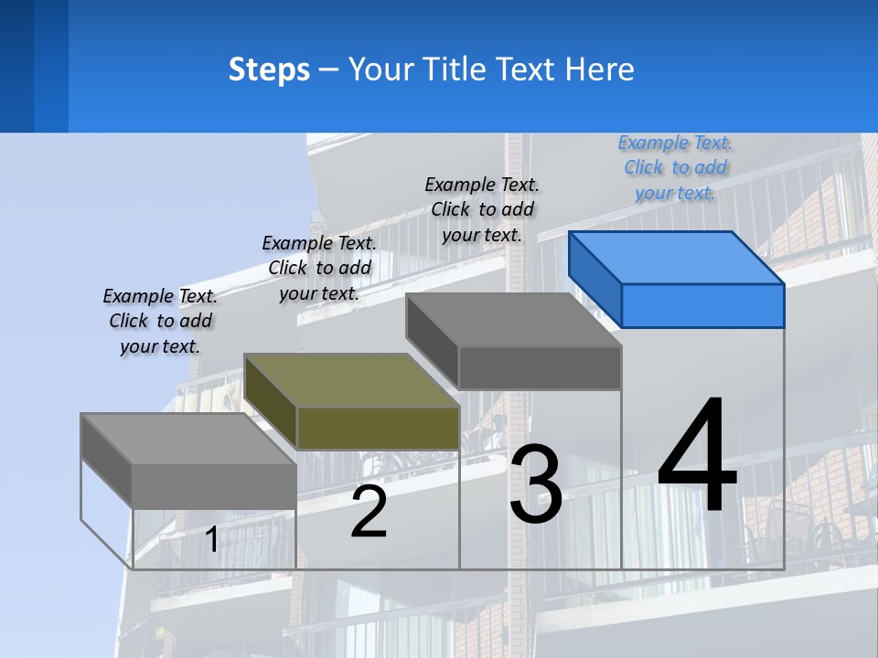 A Tall Building With Balconies And Balconies On The Balconies PowerPoint Template