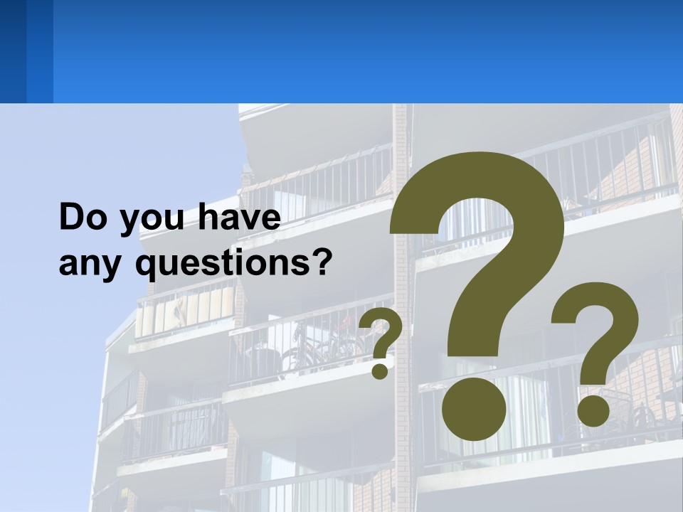 A Tall Building With Balconies And Balconies On The Balconies PowerPoint Template