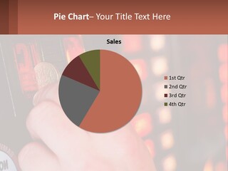 A Person Pressing A Coin Into A Slot Machine PowerPoint Template