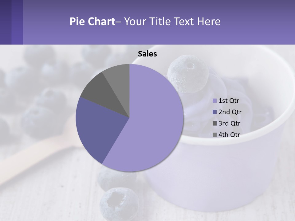 A Bowl Of Blueberries With A Spoon On The Side PowerPoint Template
