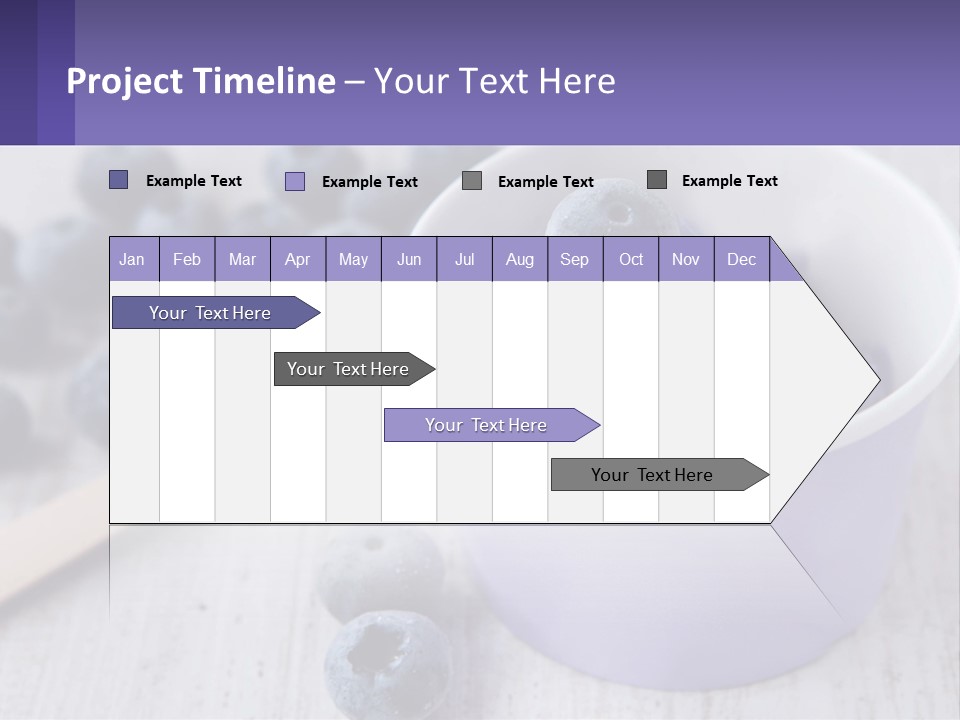 A Bowl Of Blueberries With A Spoon On The Side PowerPoint Template