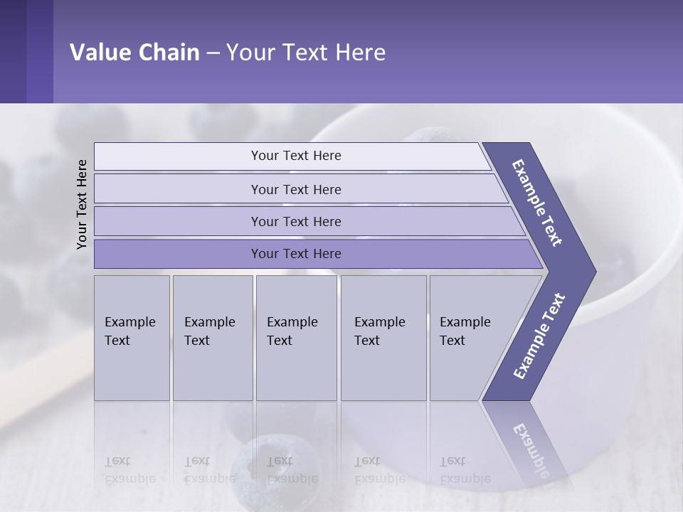 A Bowl Of Blueberries With A Spoon On The Side PowerPoint Template