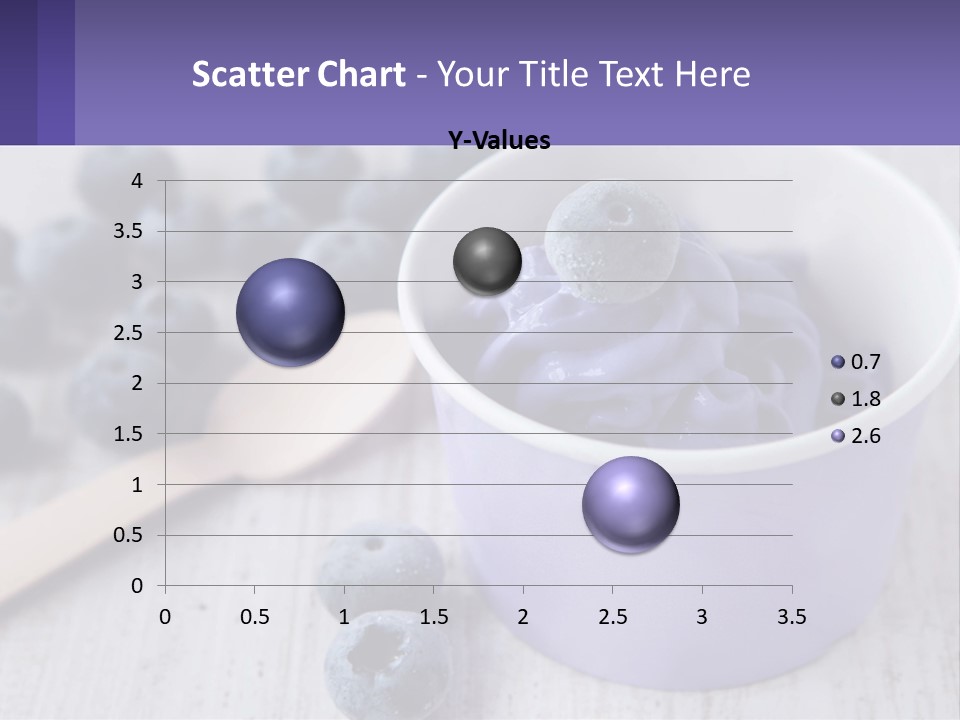 A Bowl Of Blueberries With A Spoon On The Side PowerPoint Template