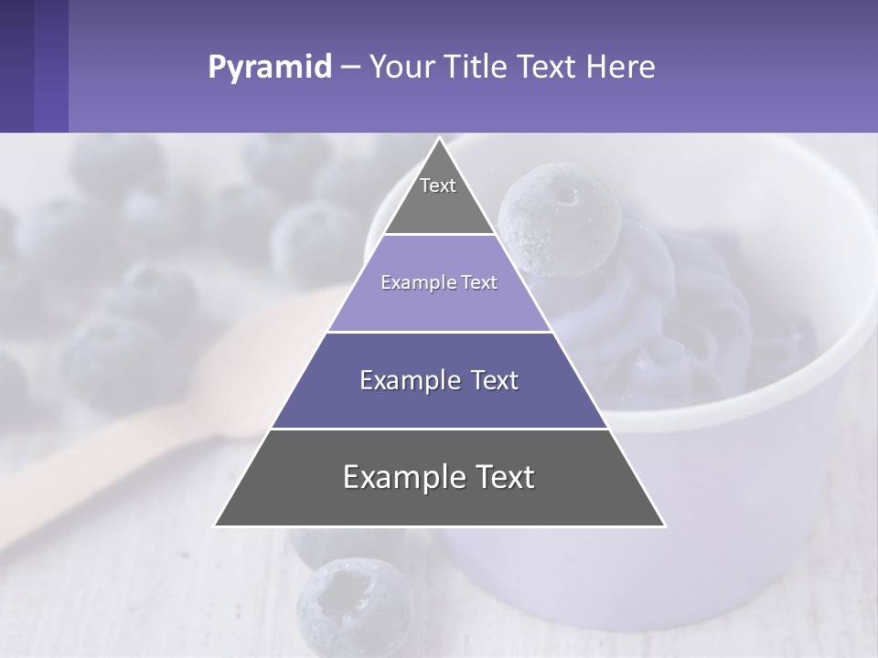 A Bowl Of Blueberries With A Spoon On The Side PowerPoint Template
