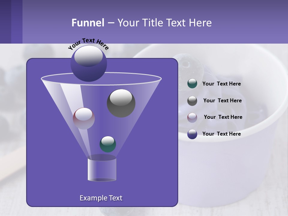A Bowl Of Blueberries With A Spoon On The Side PowerPoint Template
