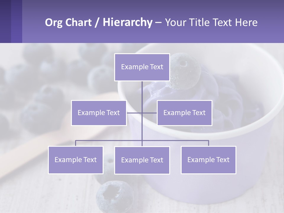 A Bowl Of Blueberries With A Spoon On The Side PowerPoint Template