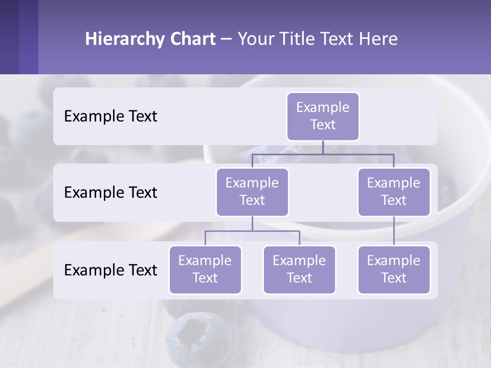 A Bowl Of Blueberries With A Spoon On The Side PowerPoint Template
