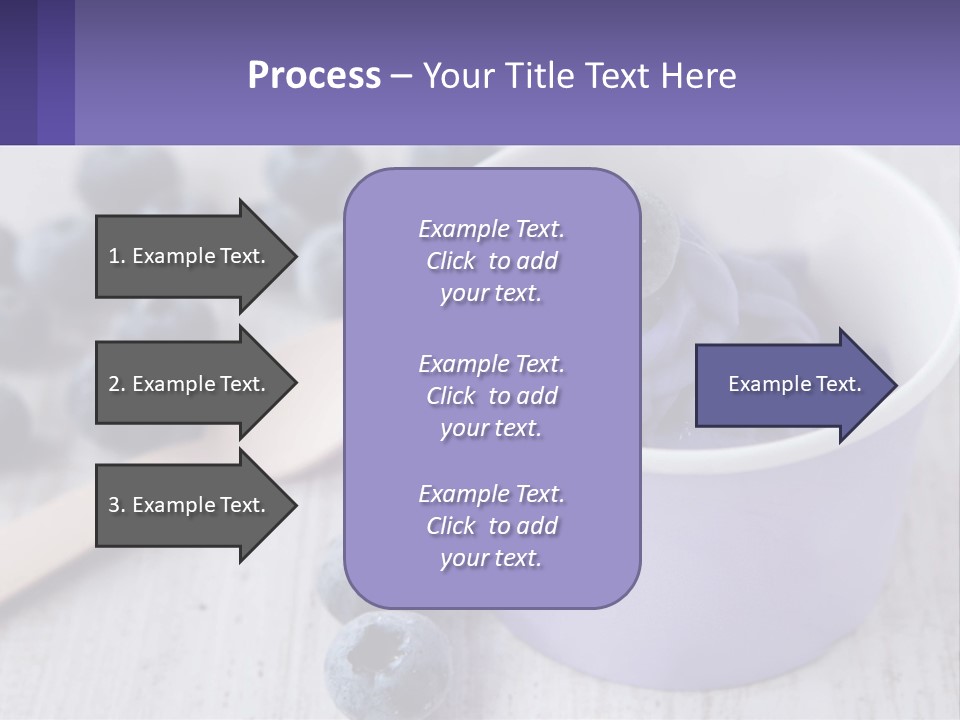 A Bowl Of Blueberries With A Spoon On The Side PowerPoint Template