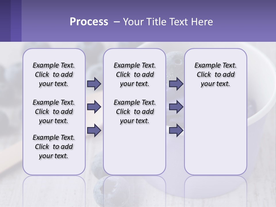 A Bowl Of Blueberries With A Spoon On The Side PowerPoint Template