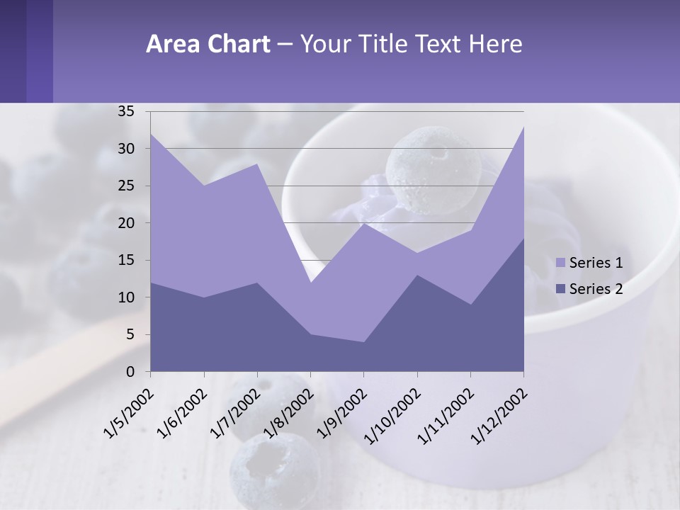 A Bowl Of Blueberries With A Spoon On The Side PowerPoint Template