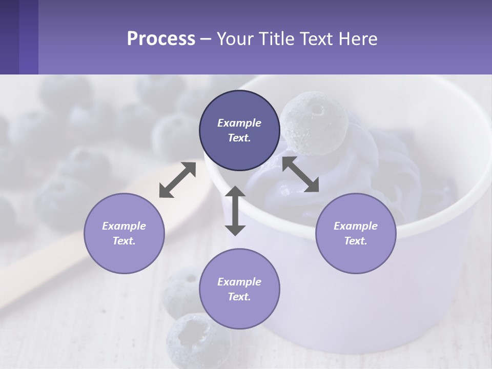 A Bowl Of Blueberries With A Spoon On The Side PowerPoint Template