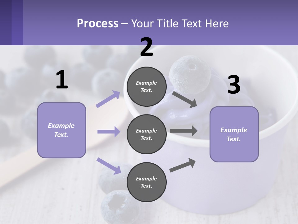 A Bowl Of Blueberries With A Spoon On The Side PowerPoint Template
