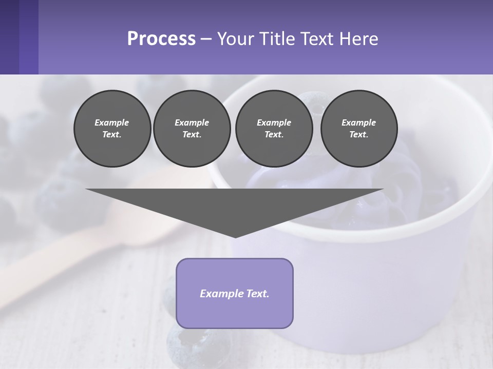 A Bowl Of Blueberries With A Spoon On The Side PowerPoint Template