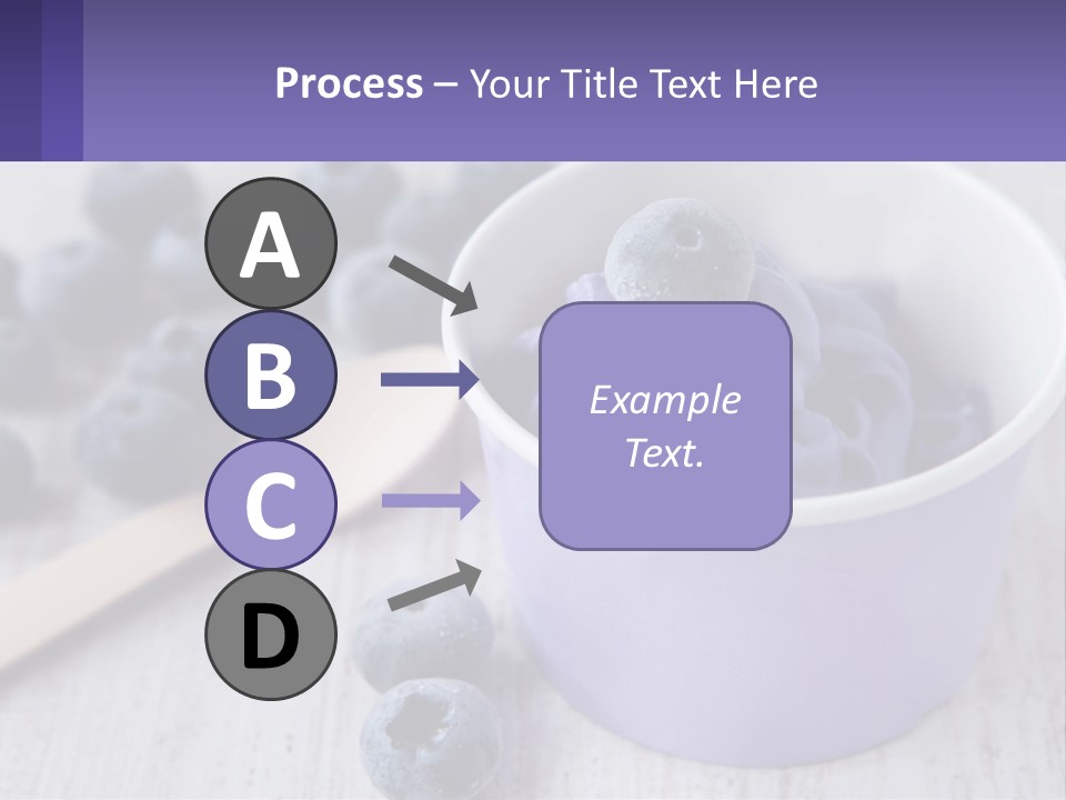 A Bowl Of Blueberries With A Spoon On The Side PowerPoint Template
