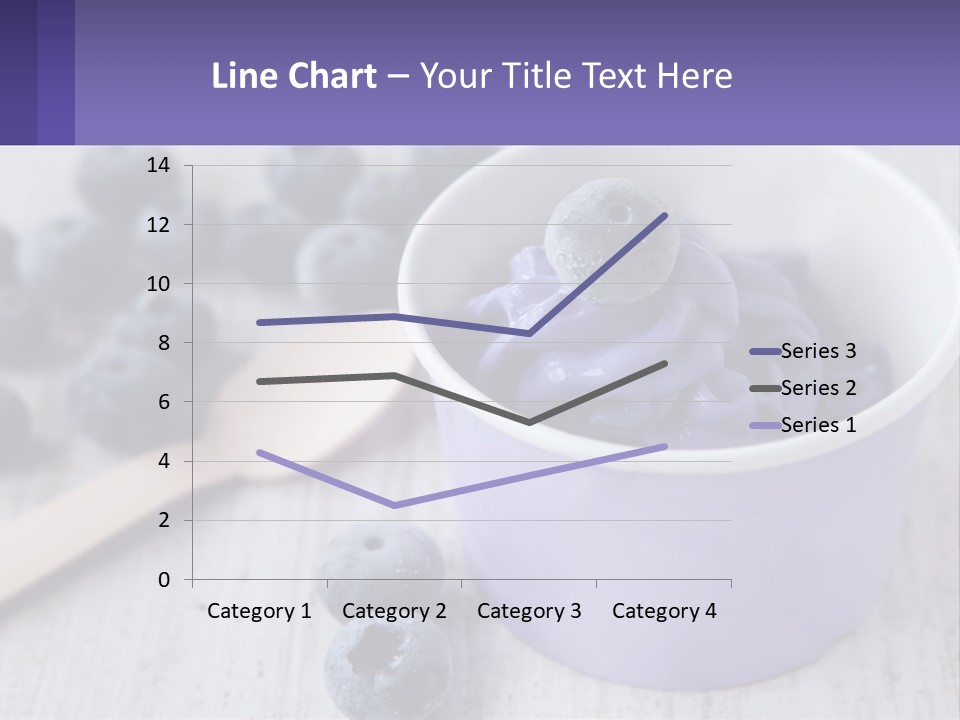 A Bowl Of Blueberries With A Spoon On The Side PowerPoint Template