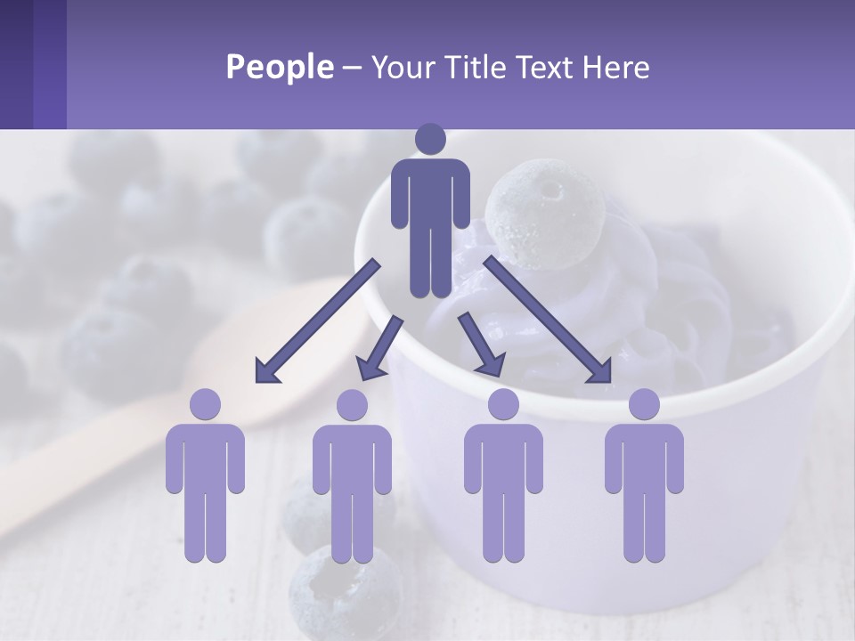 A Bowl Of Blueberries With A Spoon On The Side PowerPoint Template