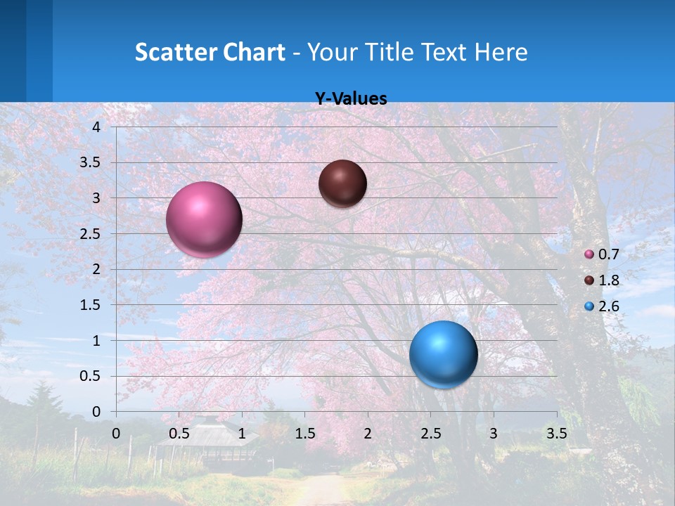 A Beautiful Pink Tree With Blue Sky In The Background PowerPoint Template