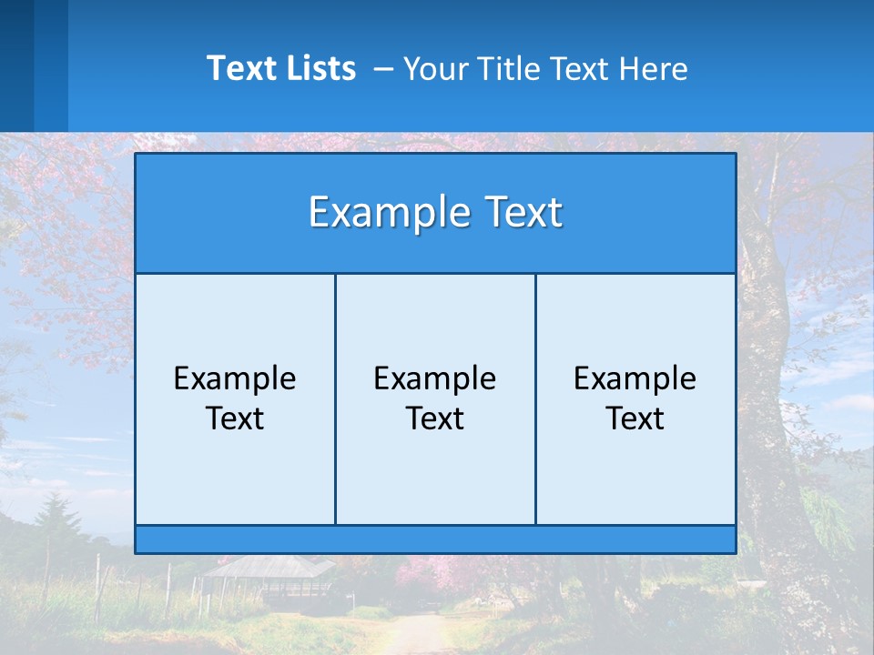 A Beautiful Pink Tree With Blue Sky In The Background PowerPoint Template