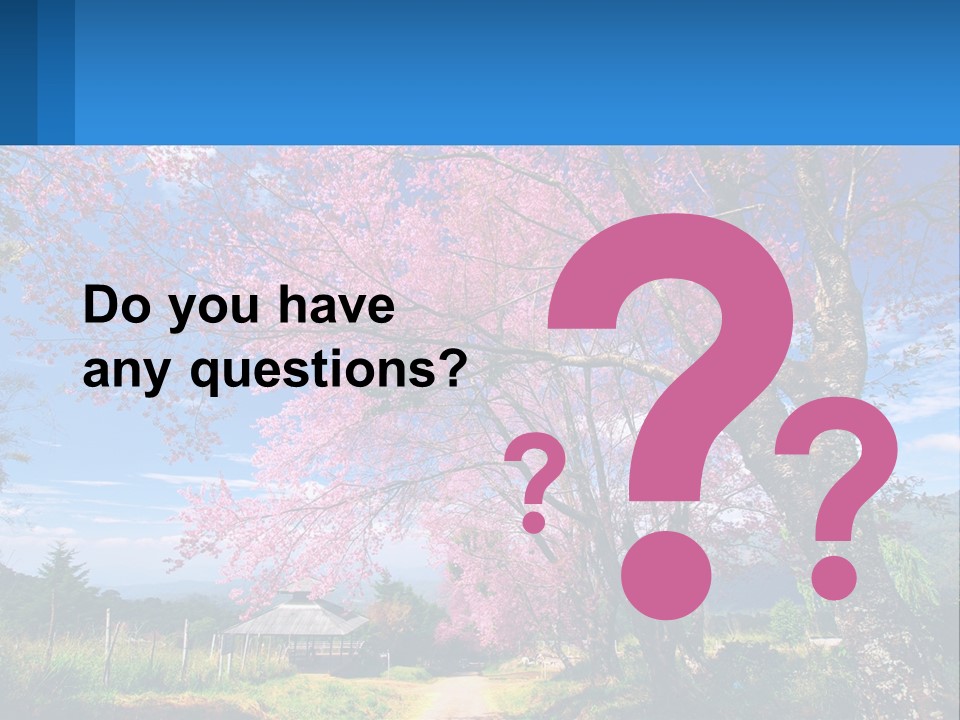 A Beautiful Pink Tree With Blue Sky In The Background PowerPoint Template