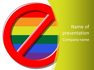 A Red Stop Sign Sitting On Top Of A Green And Yellow Background PowerPoint Template