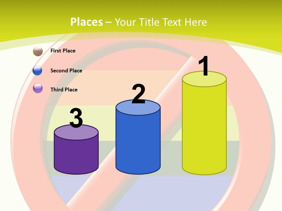 A Red Stop Sign Sitting On Top Of A Green And Yellow Background PowerPoint Template