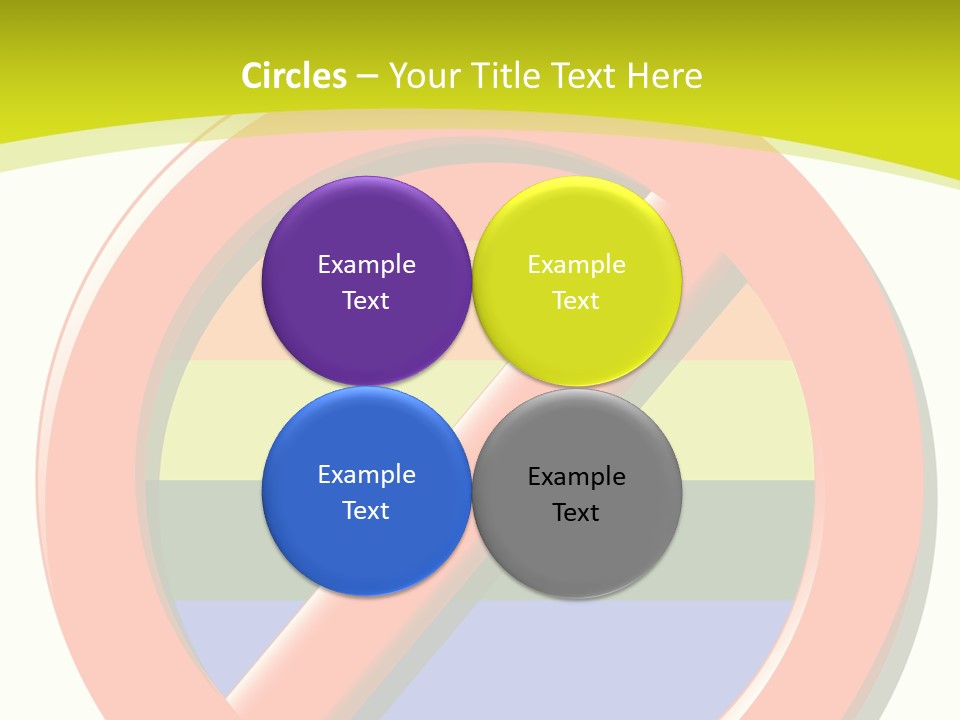 A Red Stop Sign Sitting On Top Of A Green And Yellow Background PowerPoint Template