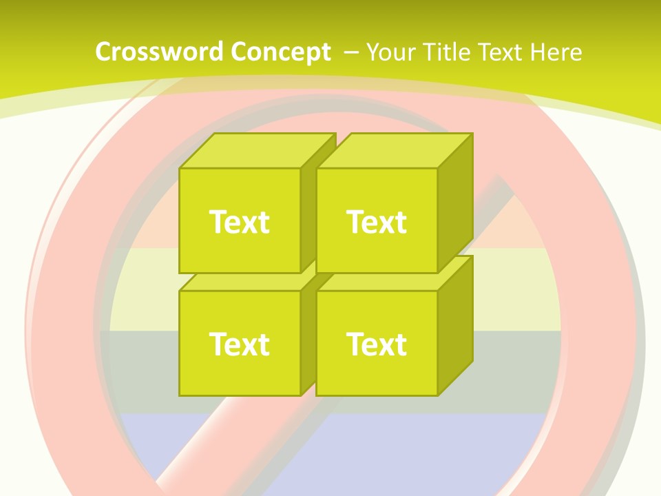 A Red Stop Sign Sitting On Top Of A Green And Yellow Background PowerPoint Template