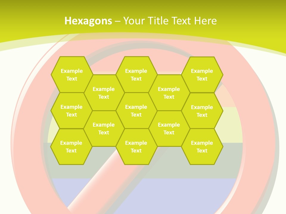 A Red Stop Sign Sitting On Top Of A Green And Yellow Background PowerPoint Template