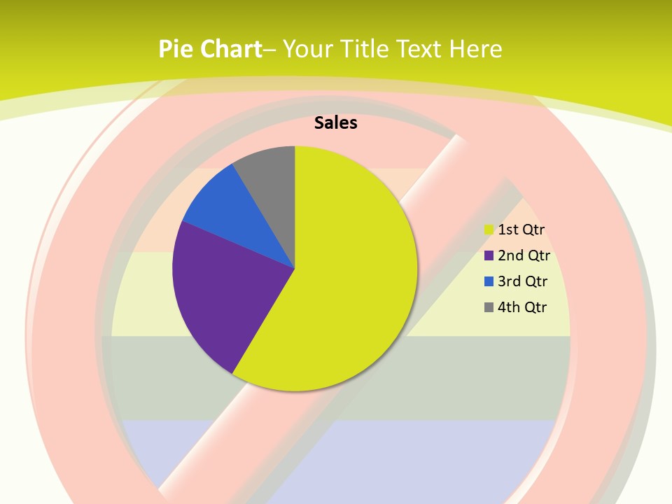 A Red Stop Sign Sitting On Top Of A Green And Yellow Background PowerPoint Template
