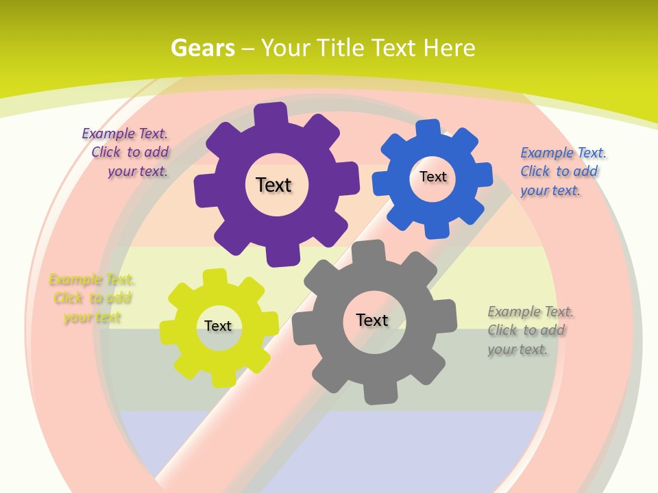 A Red Stop Sign Sitting On Top Of A Green And Yellow Background PowerPoint Template