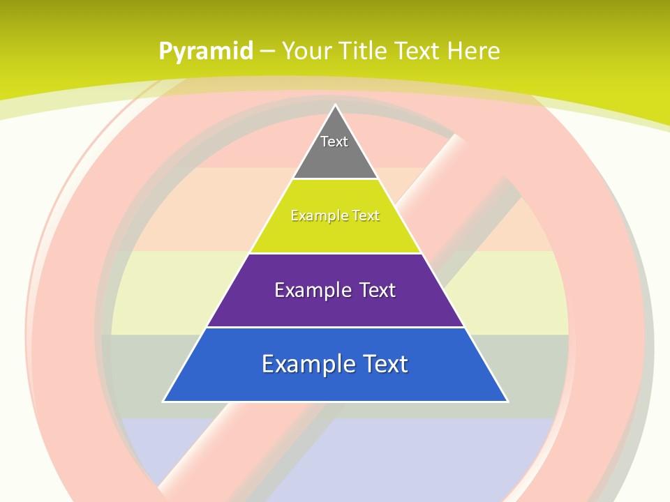 A Red Stop Sign Sitting On Top Of A Green And Yellow Background PowerPoint Template