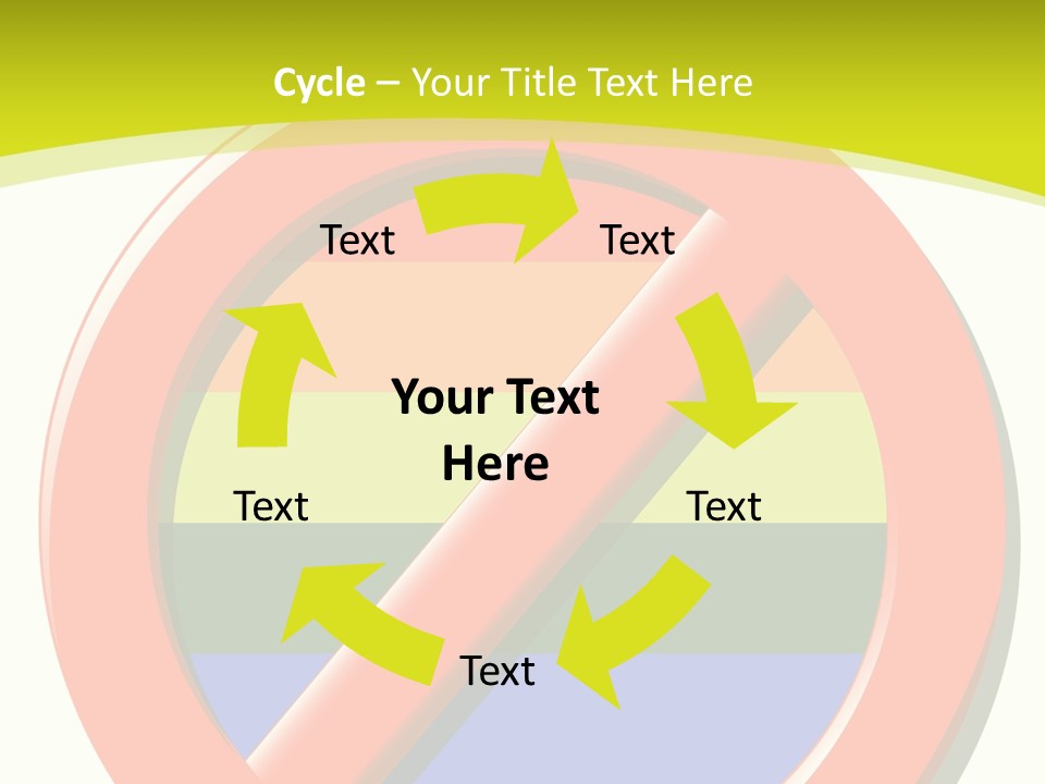 A Red Stop Sign Sitting On Top Of A Green And Yellow Background PowerPoint Template